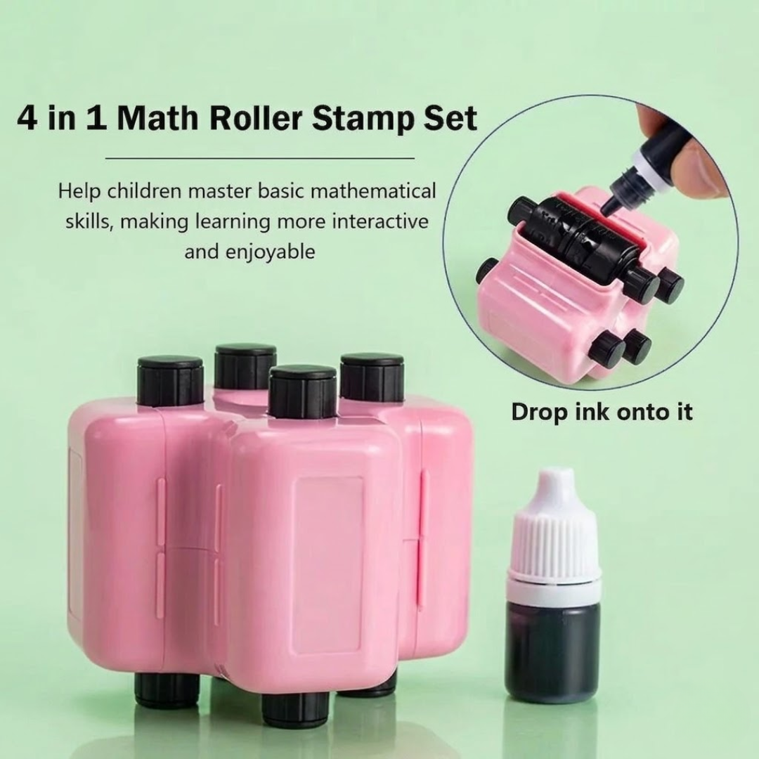 4-in-1 Rolling Stamp Arithmetic Practice Tool