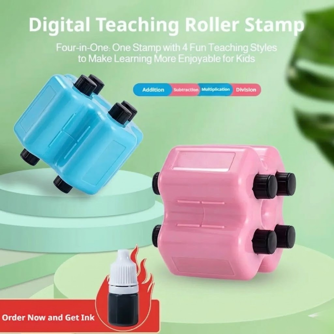 4-in-1 Rolling Stamp Arithmetic Practice Tool